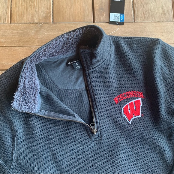 Badgers Champion Quarter Zip Sweater - Picture 2 of 7
